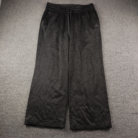 adidas Pants - Adidas Pants Sz XL Climawarm Wide Leg Dark Grey Fleece Lined Stretch EUC